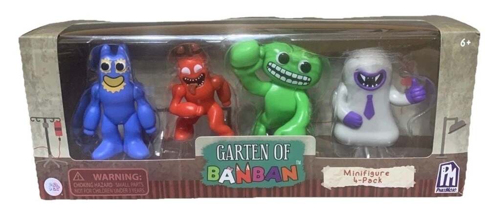 PhatMojo Garten of Banban Minifigure 4-Pack (Flumbo, Banban, Jumbo Josh, Sir Dad